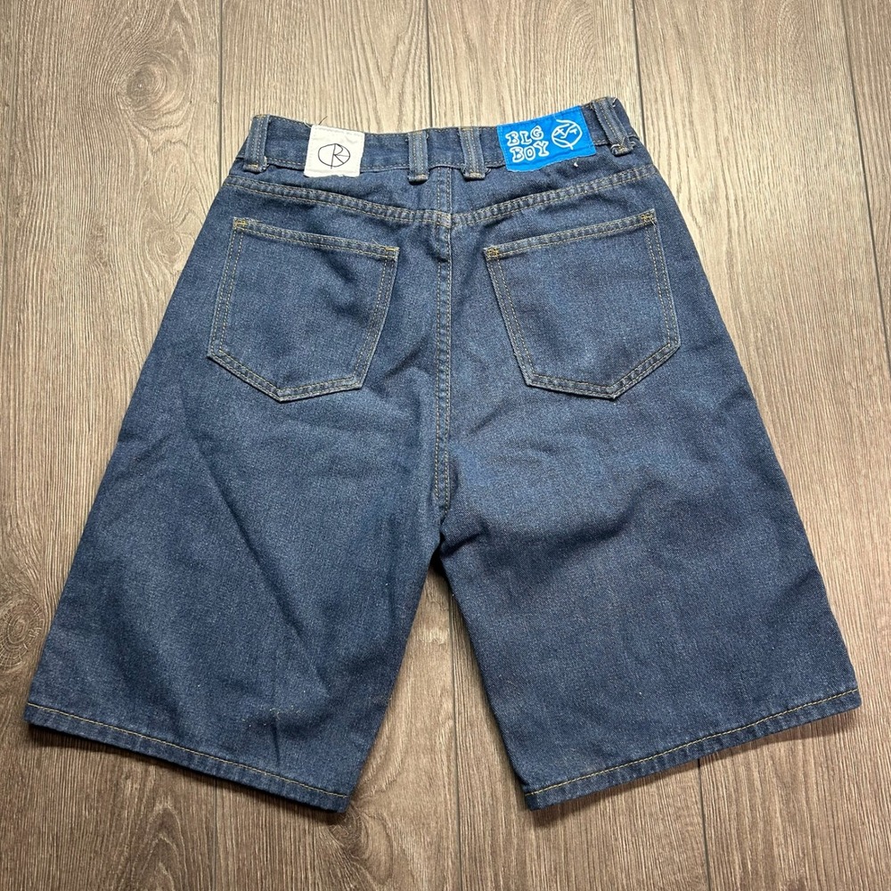 Polar Skate Co Big Boy Denim Shorts Blue Baggy Skateboarding Men Size S 26W